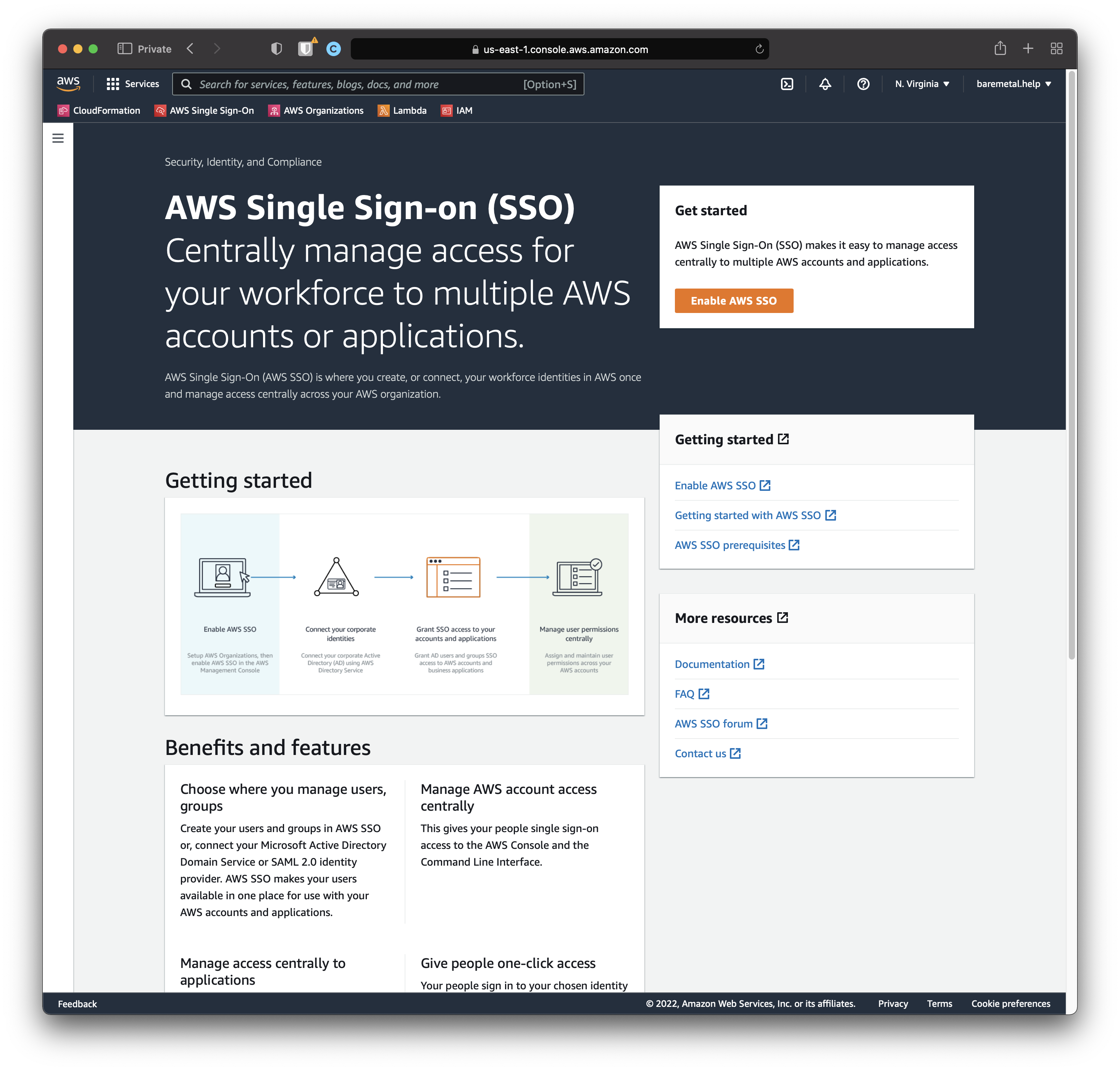 Enable AWS SSO